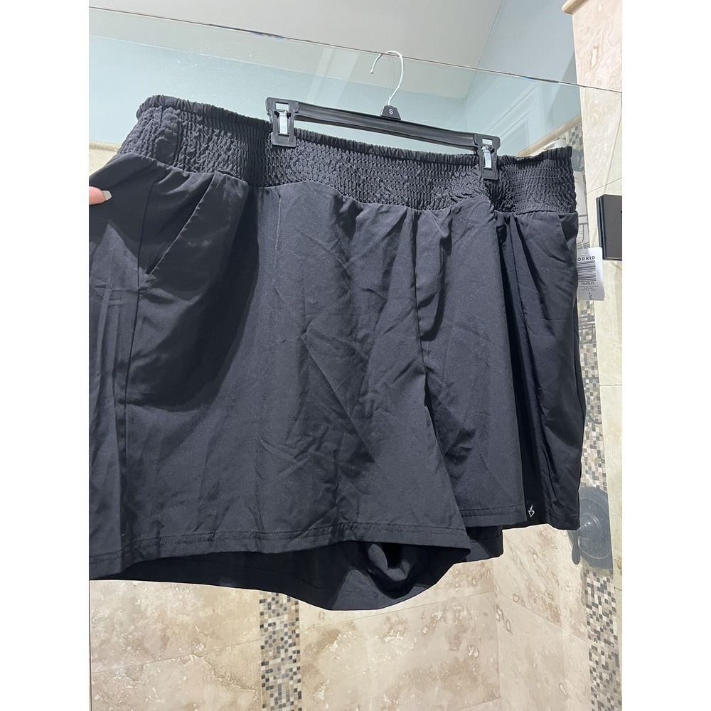 Torrid Shorts Womens 4 4X 26 Black Elastic High Waist Pull On Stretch Woven NEW